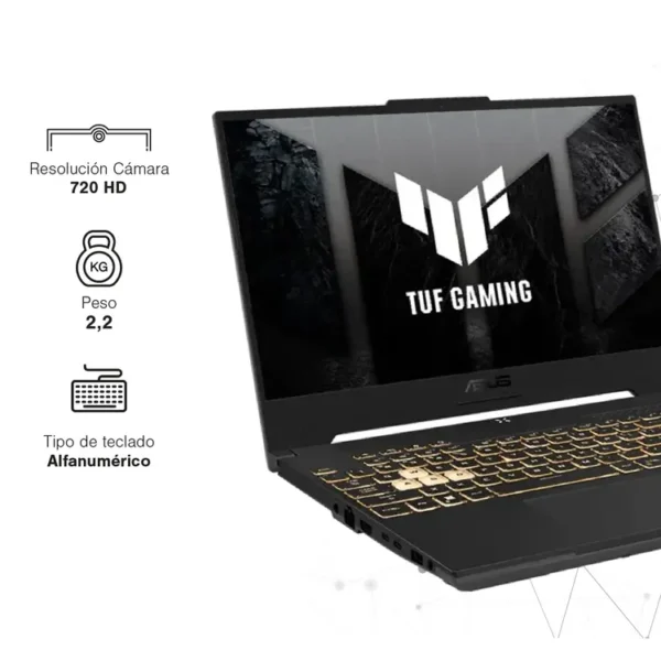 Computador Portátil Gamer ASUS TUF 15.6" Pulgadas FX507ZC4 - Intel Core i7 - RAM 16GB - Disco SSD 1TB - Gris - Imagen 8