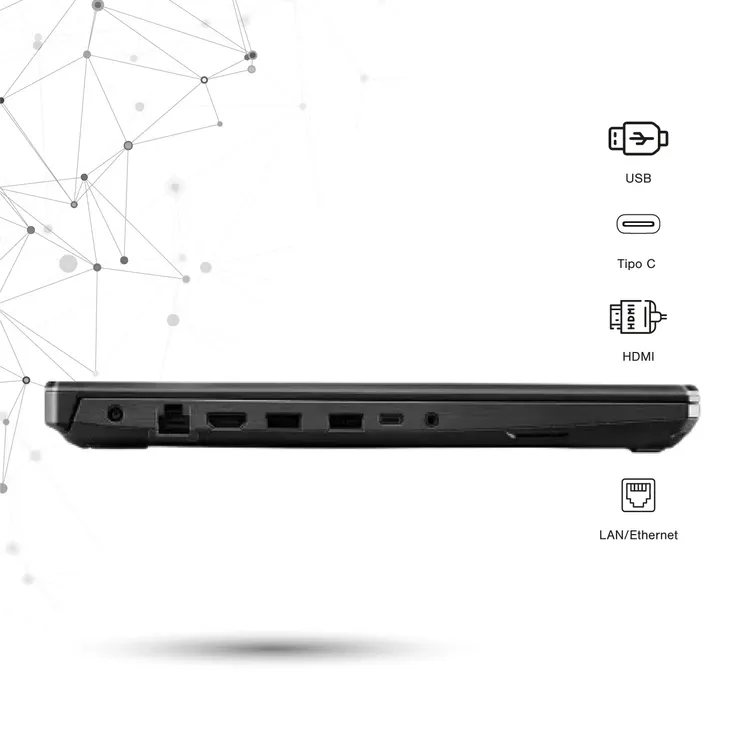 Computador Portátil Gamer ASUS TUF 15.6" Pulgadas FA506NFR - AMD Ryzen 7 - RAM 8 GB - Disco SSD 512 - Negro - Imagen 6