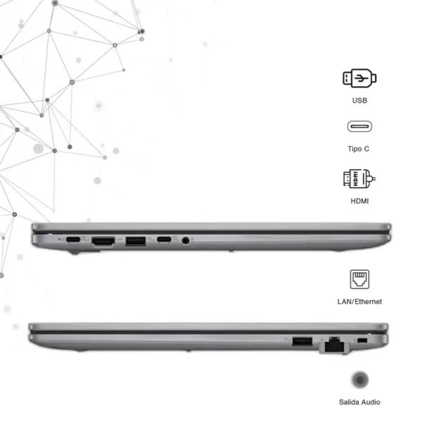 Computador Portátil ASUS Expertbook 15.6" Pulgadas P1503X - Intel Core i7 - RAM 16 GB - Disco SSD 512GB - Gris - Imagen 6