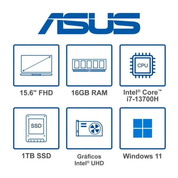 Computador Portátil ASUS Expertbook 15.6" Pulgadas P1503X - Intel Core i7 - RAM 16 GB - Disco SSD 512GB - Gris - Imagen 8