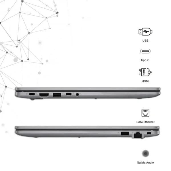 Computador Portátil ASUS Expertbook 15.6" Pulgadas P1503W - Intel Core i7 - RAM 16 GB - Disco SSD 1 TB - Gris - Imagen 6