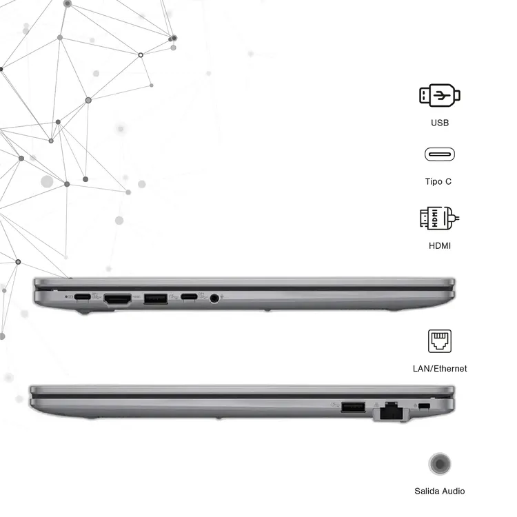 Computador Portátil ASUS Expertbook 15.6" Pulgadas P1503W - Intel Core i5 - RAM 16 GB - Disco SSD 512GB - Gris - Imagen 6