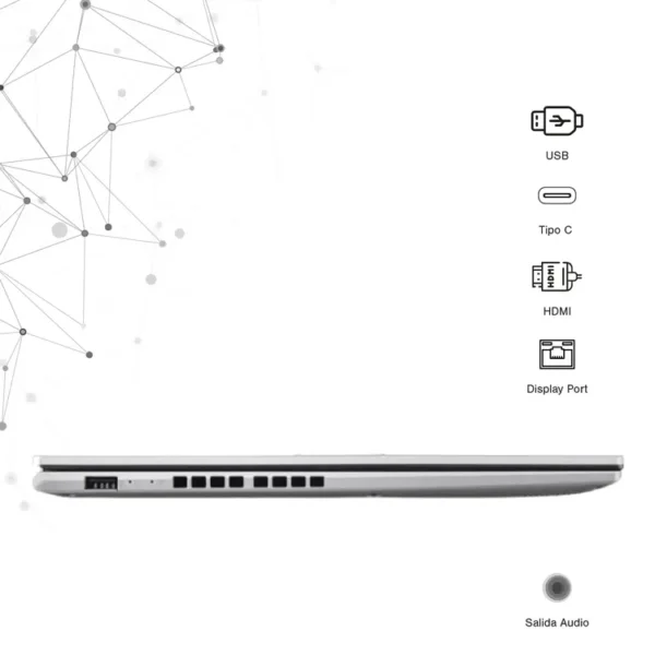 Computador Portátil ASUS VivoBook 16" Pulgadas X1605VA - Intel Core i5 - RAM 16GB - Disco SSD 512GB - Plateado - Imagen 6