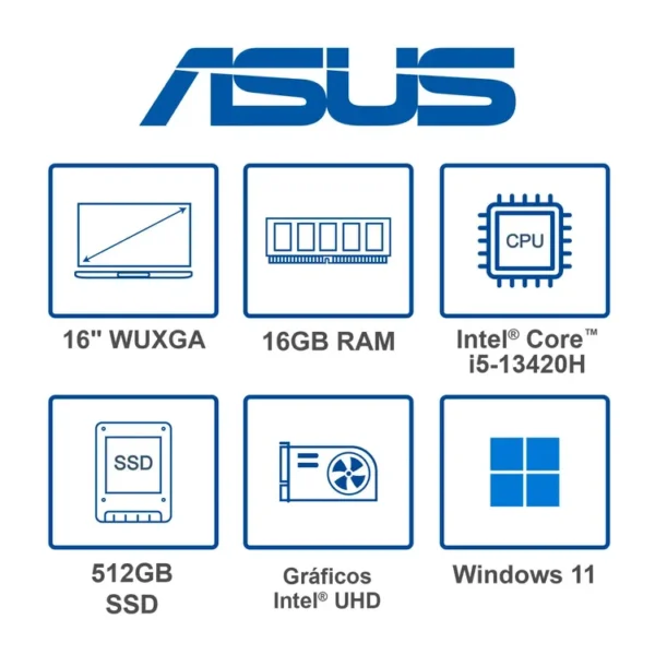 Computador Portátil ASUS VivoBook 16" Pulgadas X1605VA - Intel Core i5 - RAM 16GB - Disco SSD 512GB - Plateado - Imagen 8