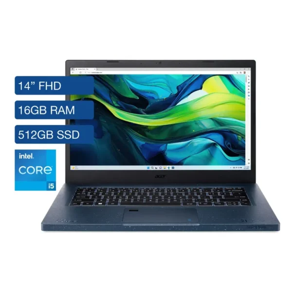Computador Portátil ACER ASPIRE VERO 14" Pulgadas 56Y6 - Intel Core i5 - RAM 16GB - Disco SSD 512GB - Azul - Imagen 2