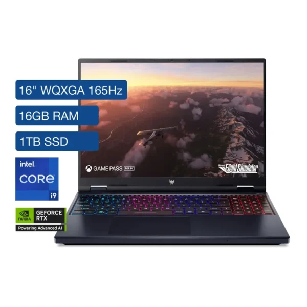 Computador Portátil Gamer PREDATOR 16" Pulgadas 96JR Intel Core i9 - RAM 16GB - Disco SSD 1TB - Negro - Imagen 2