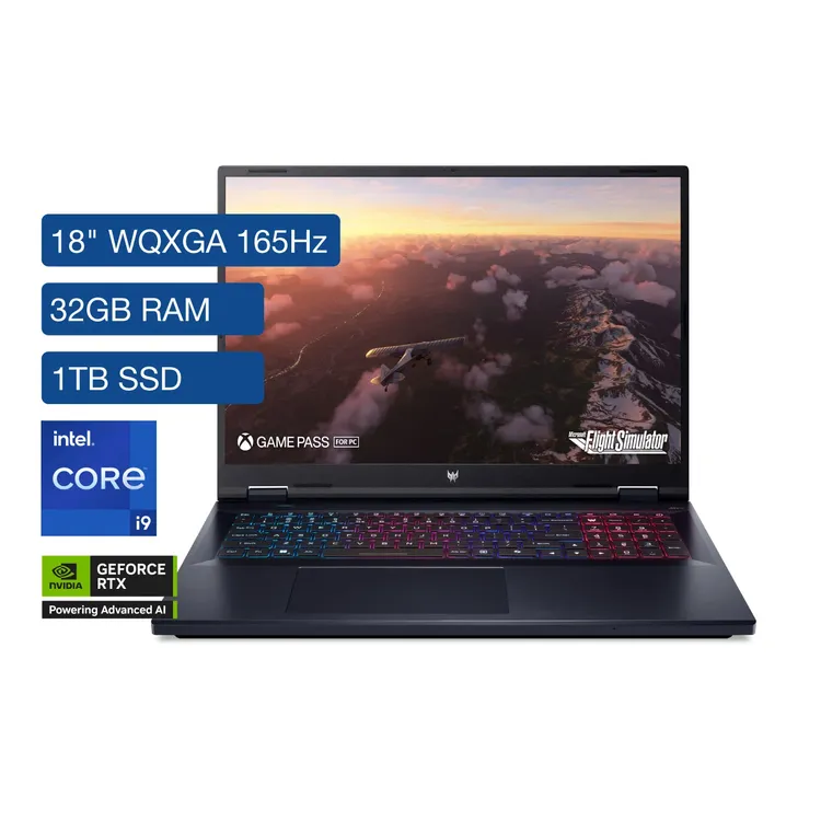 Computador Portátil Gamer PREDATOR 18" Pulgadas 993Q - Intel Core i9 - RAM 32GB - Disco SSD 1TB - Negro - Imagen 2