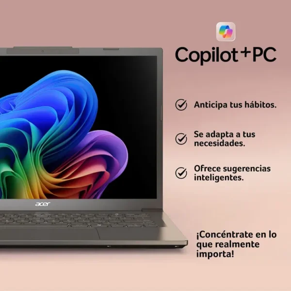 Computador Portátil ACER ASPIRE 14" Pulgadas 752P Táctil - Intel Core Ultra 7 - RAM 16GB - Disco SSD 512GB - Gris - Imagen 3