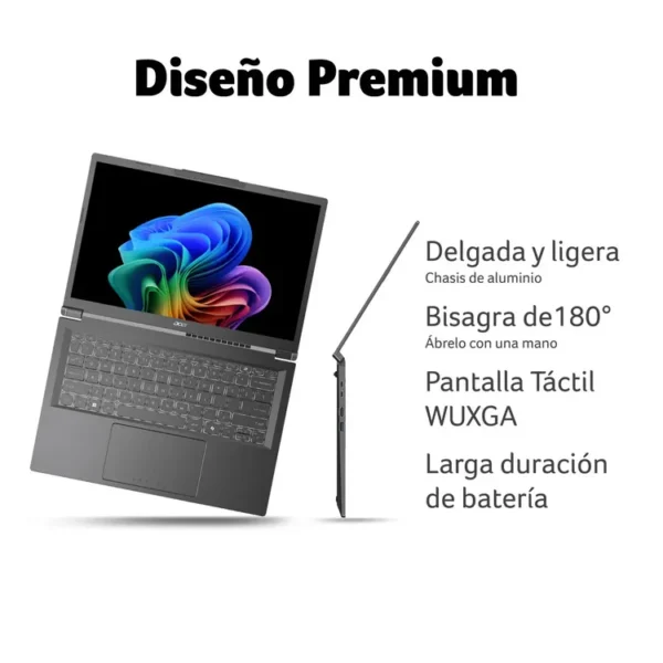 Computador Portátil ACER ASPIRE 14" Pulgadas 752P Táctil - Intel Core Ultra 7 - RAM 16GB - Disco SSD 512GB - Gris - Imagen 5