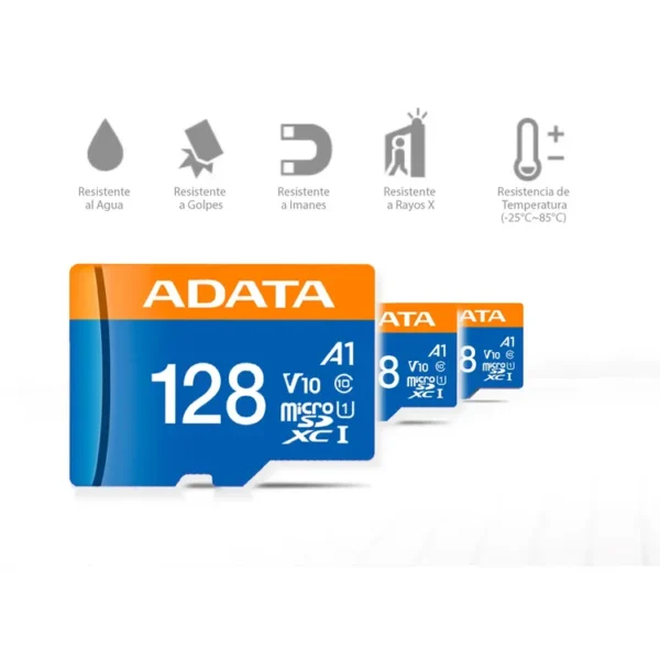 Memoria  Micro SD ADATA 128 GB + Adaptador Clase 10 - Imagen 5