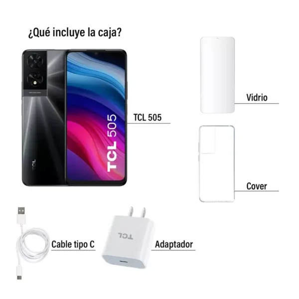 Celular TCL 505 128GB Gris - Imagen 3