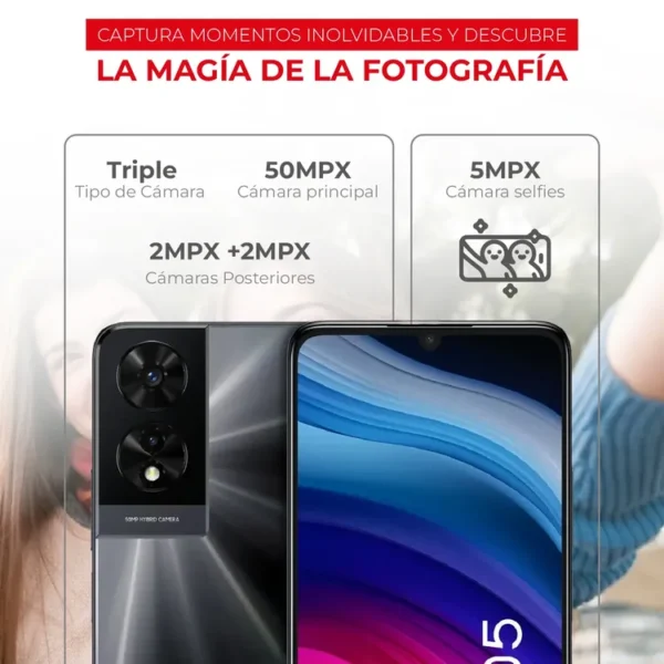 Celular TCL 505 128GB Gris - Imagen 4