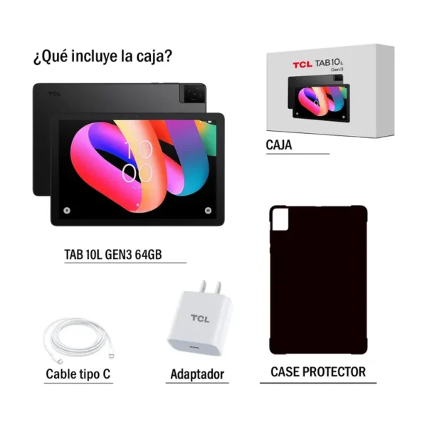 Tablet TCL 10.1" TAB10L GEN3 64GB WiFi Negro - Imagen 3