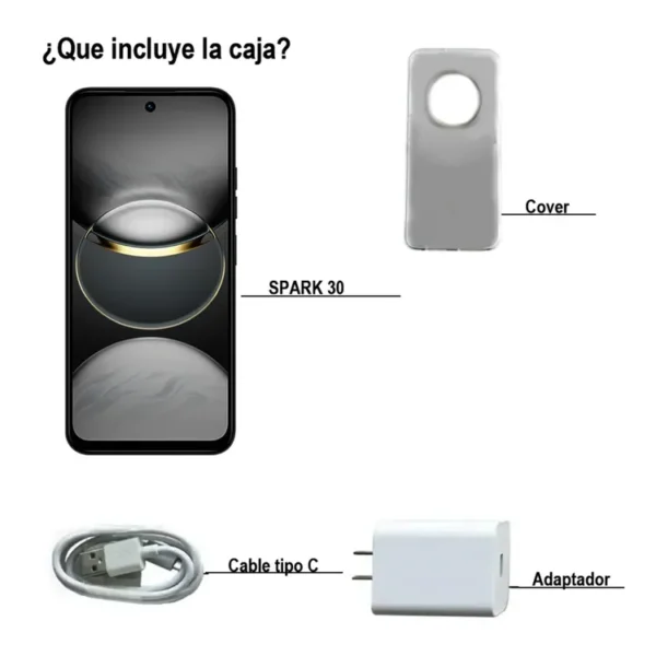 Celular TECNO Spark 30 256GB Negro - Imagen 3