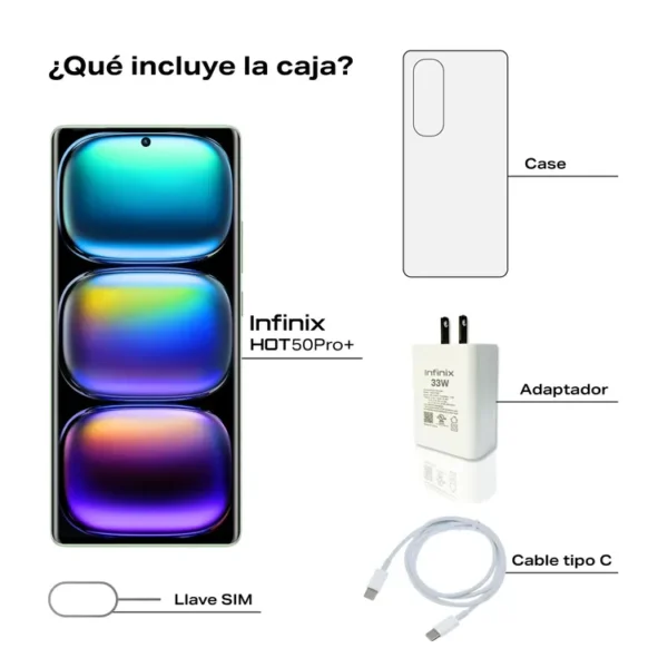 Celular INFINIX  Hot 50 Pro+ 256GB Verde - Imagen 3