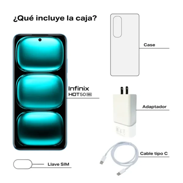 Celular INFINIX  Hot 50 256GB 5G Azul - Imagen 3