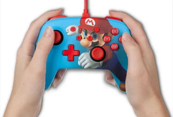 Control POWER A Switch Alámbrico Mario Azul - Imagen 7