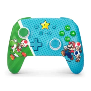 Control POWER A Inalámbrico Switch Super Star Friends Azul|Verde