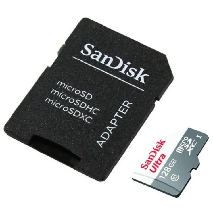 Memoria Micro SD SANDISK 128GB + Adaptador Clase 10