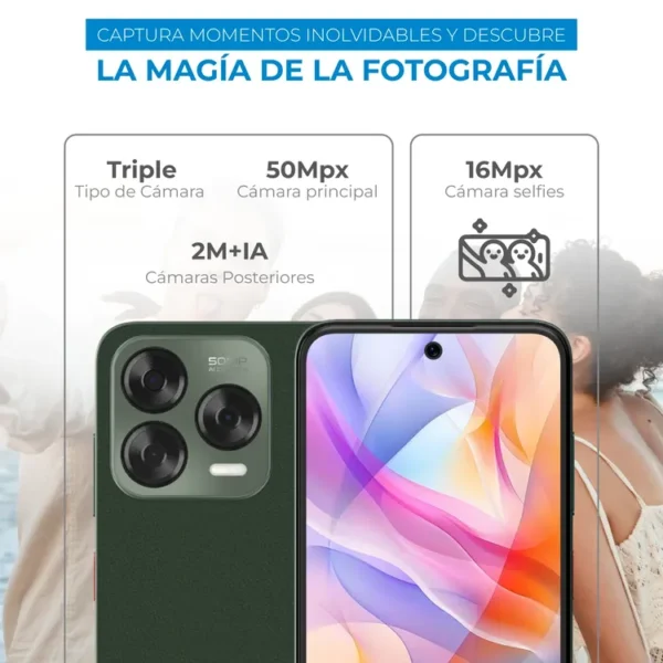 Celular ZTE V70 Design 256GB Verde - Imagen 4