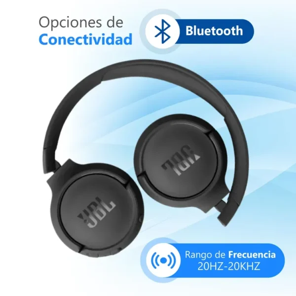 Audífonos de Diadema JBL Inalámbricos Bluetooth On Ear T520BT Negro - Imagen 4
