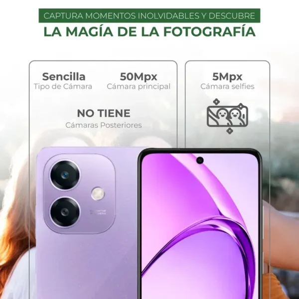 Celular OPPO A40 256GB Morado - Imagen 4