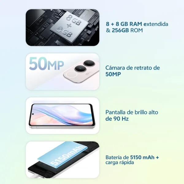 Celular VIVO Y19S Pro 256GB Plata - Imagen 7