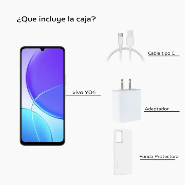 Celular VIVO Y04 128GB Negro - Imagen 3