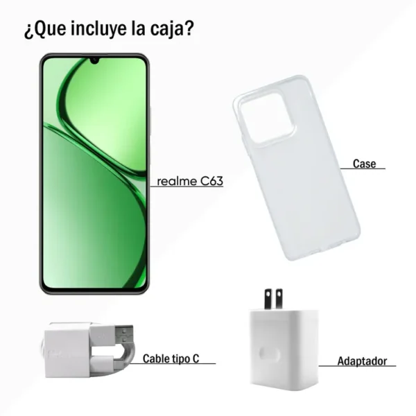 Celular REALME C63 256GB 4G Verde - Imagen 3