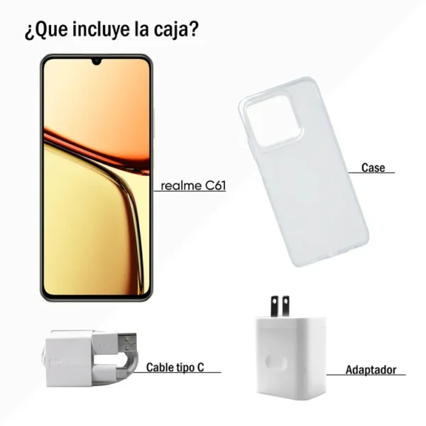 Celular REALME C61 128GB 4G Dorado - Imagen 3