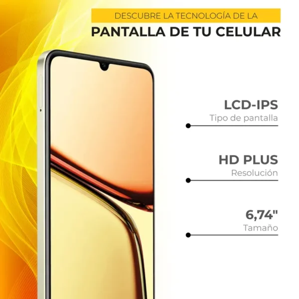 Celular REALME C61 128GB 4G Dorado - Imagen 7