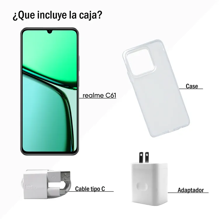 Celular REALME C61 128GB 4G Verde - Imagen 3