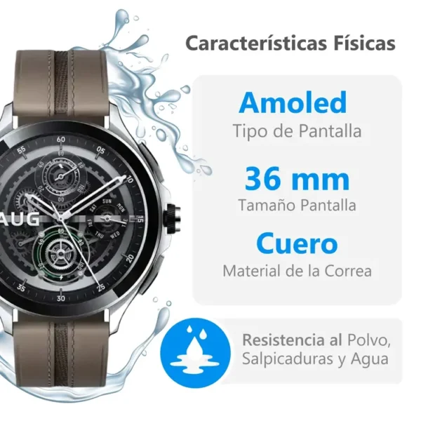 Reloj XIAOMI Watch 2 Pro 36 mm Gris - Imagen 6