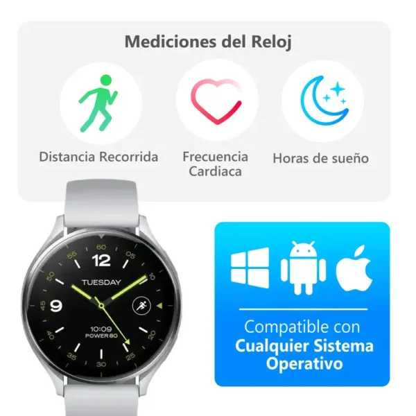Reloj Xiaomi Watch 2 36.32 mm Plateado - Imagen 3