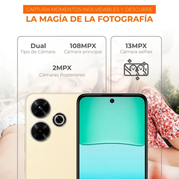 Celular REDMI 13 256GB Dorado - Imagen 4