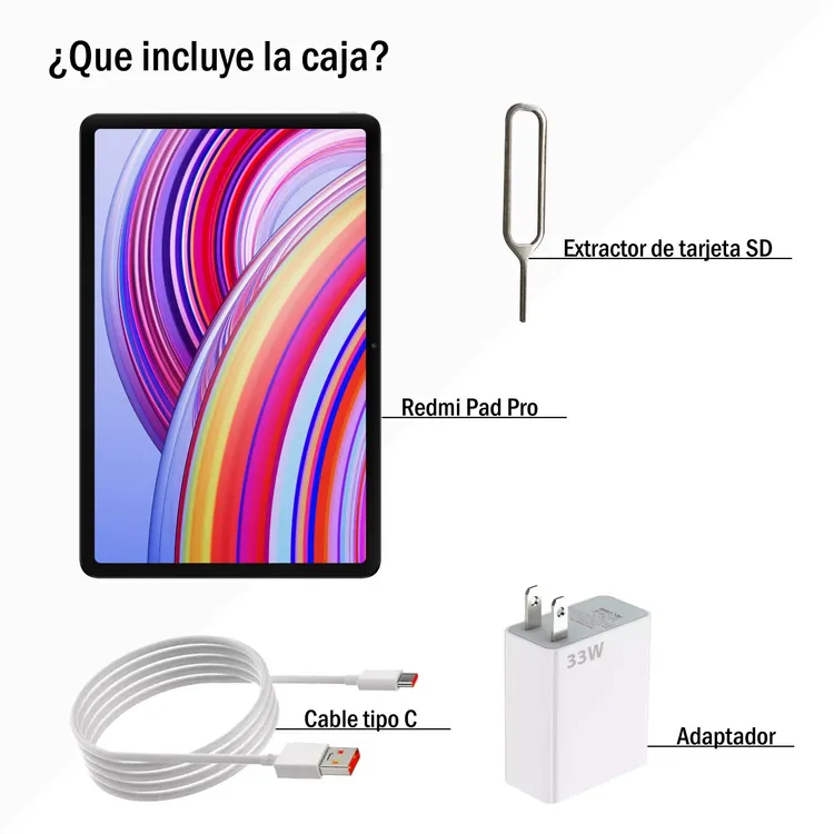 Tablet REDMI 12.1" Pulgadas Pad Pro 256GB WiFi Color Gris - Imagen 3