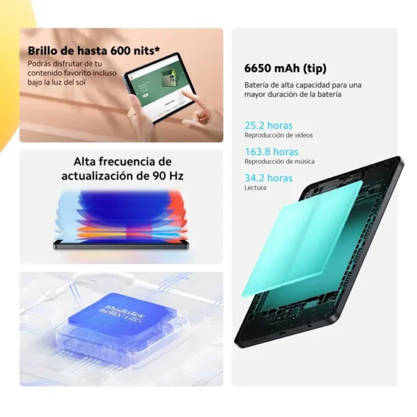 Tablet REDMI 8.7" Pulgadas Pad SE 128GB WiFi Verde - Imagen 7