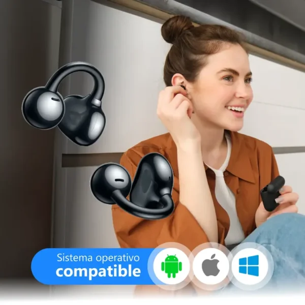 Audífonos HUAWEI Inalámbricos Bluetooth Open Ear FreeClip Negro - Imagen 5