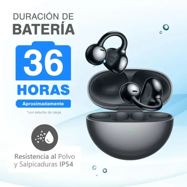 Audífonos HUAWEI Inalámbricos Bluetooth Open Ear FreeClip Negro - Imagen 6
