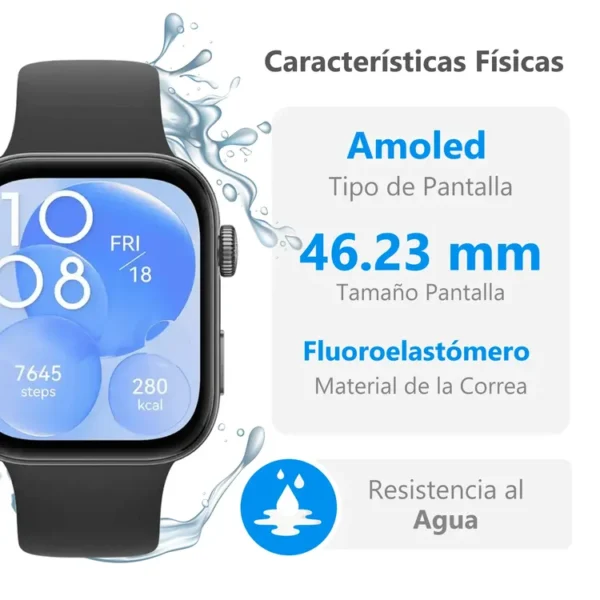 Reloj HUAWEI Watch Fit 3 46.23 mm Negro Carbón - Imagen 6
