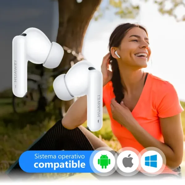 Audifonos HUAWEI Inalámbricos Bluetooth In Ear Deportivos Freebuds 6i Cancelación de Ruido Blanco - Imagen 5