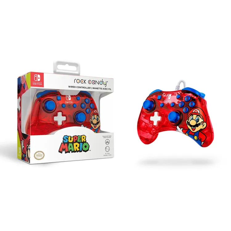 Control PDP Alámbrico para SWITCH Rock Candy Mario Bros Rojo - Imagen 8