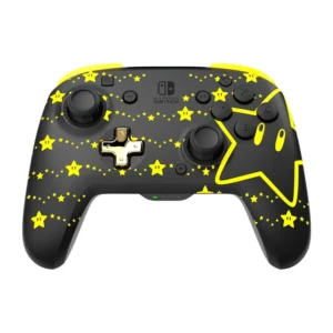 Control PDP Inalámbrico para SWITCH Glow Super Estrella Amarillo|Negro