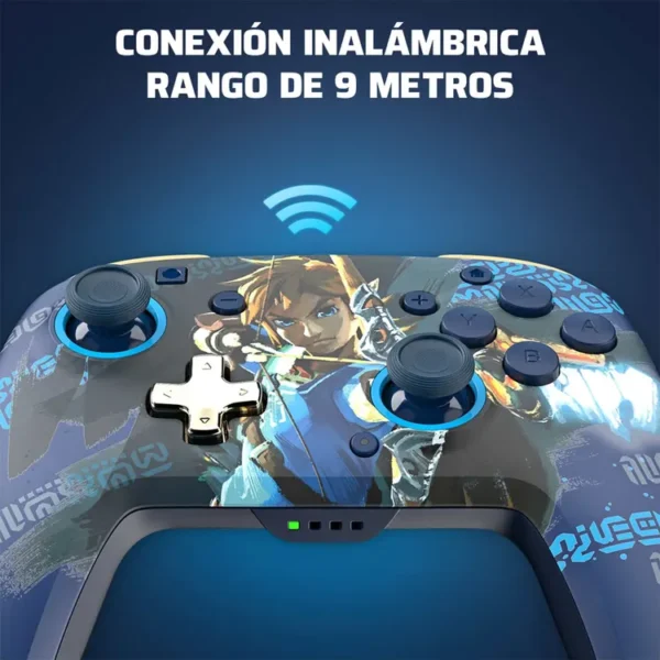 Control PDP Inalámbrico para SWITCH Glow Link (Zelda) Azul - Imagen 7