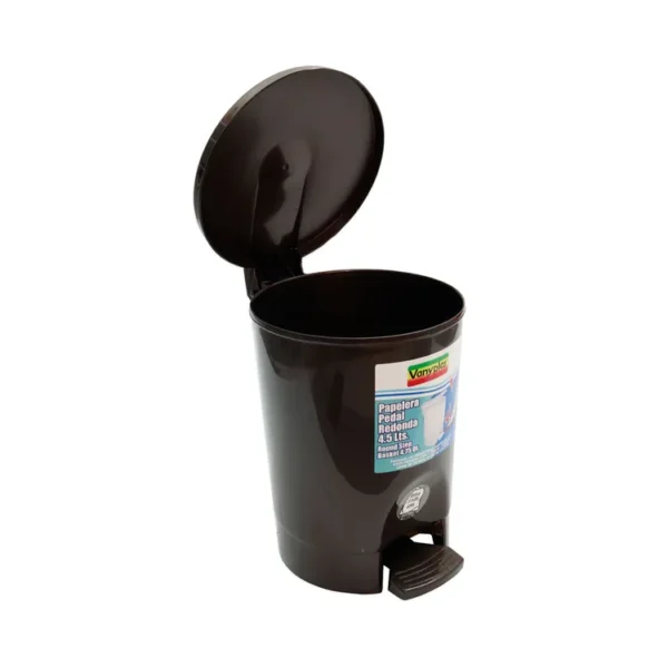 Caneca / Papelera de Pedal 4.5 Litros VANYPLAS Negra - Imagen 2