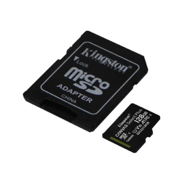 Memoria MicroSD KINGSTON 128GB + Adaptador Cl10
