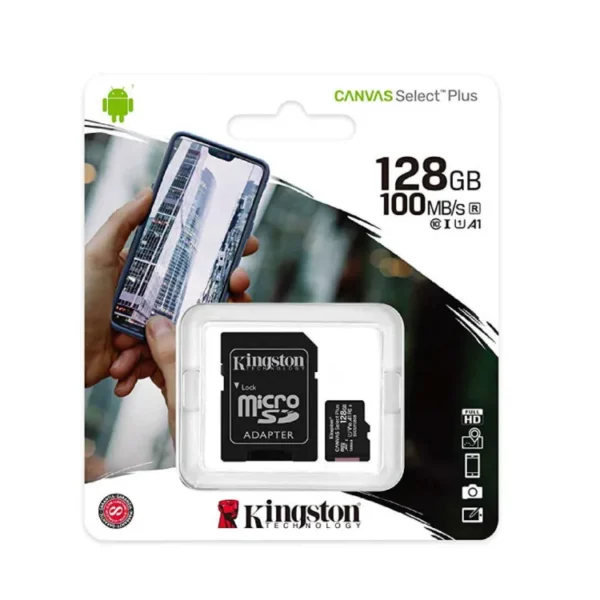 Memoria MicroSD KINGSTON 128GB + Adaptador Cl10 - Imagen 3