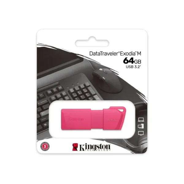 Memoria USB KINGSTON DataTraveler Exodia M 64GB Rosa - Imagen 4