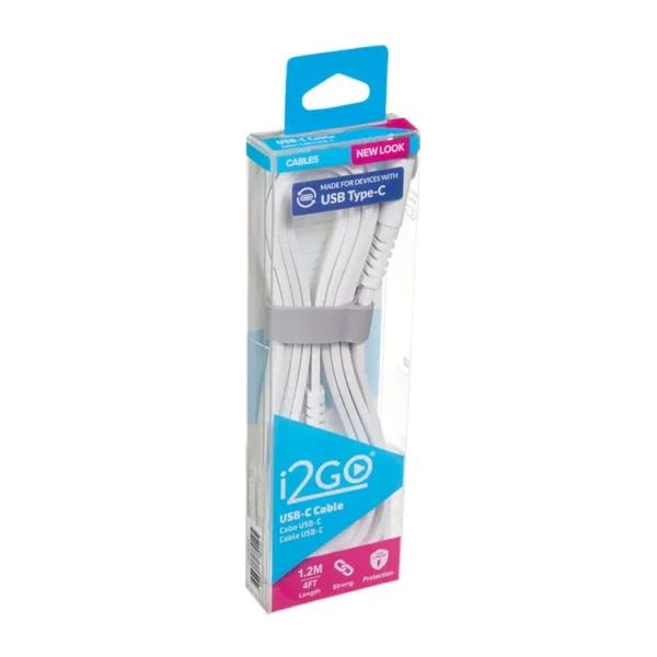 Cable i2GO USB-A a USB-C 1.2m Blanco - Imagen 6