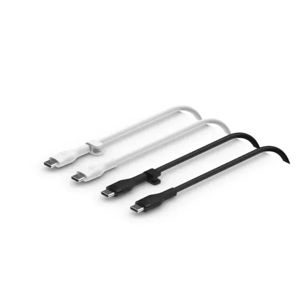 Kit x 2 Cable BELKIN USB-C a USB-C  2 Metros C/U (Blanco y Negro)